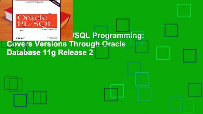 R.E.A.D Oracle PL/SQL Programming: Covers Versions Through Oracle Database 11g Release 2