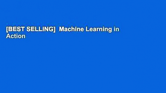 [BEST SELLING]  Machine Learning in Action