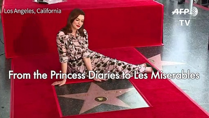 Anne Hathaway gets star on Hollywood Walk of Fame