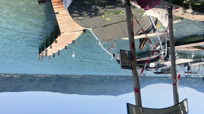 Orages et tempête sur le lac d'Annecy : le port de Veyrier-du-Lac a subi de gros dégâts