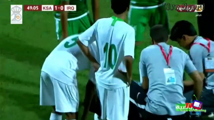 مباراه منتخب العراق للناشئين ومنتخب السعوديه للناشئين في بطوله غرب اسيا  في الاردن  1_7_2019 الشوط الثاني