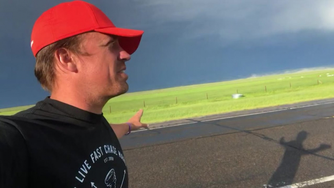 Reed Timmer covers the tornado in Wyoming