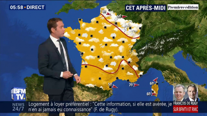Quelques précipitations en Bretagne et dans le nord-est de la France avant une fin de journée majoritairement ensoleillée