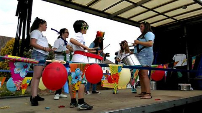 Samba band entertain crowds at carnival