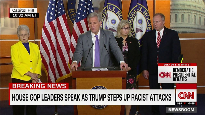 House GOP leader responds to Trump's racist attacks