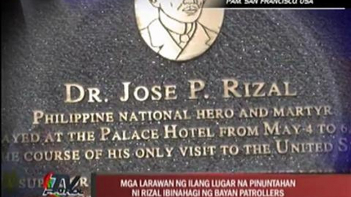 Patrollers send photos of places visited by Rizal