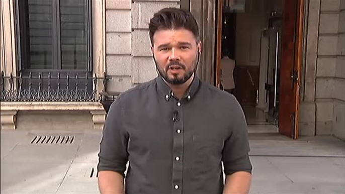 Rufián urge a PSOE y Unidas Podemos a ponerse de acuerdo antes de mañana