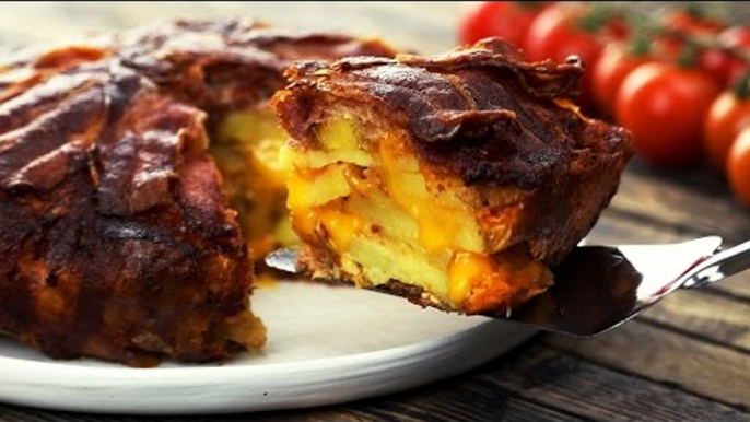 Kartoffel-Bacon-Tarte ist ein Rezept, mit dem du eine ganze Meute satt bekommst!