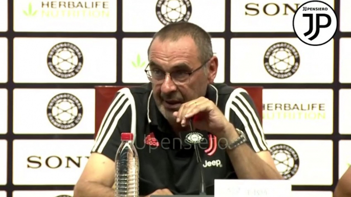 Conferenza stampa integrale SARRI post JUVE-INTER 1-1 (4-3 dcr) "Buffon stupendo, facile allenare Cristiano Ronaldo perché..., Rabiot mi ha sorpreso, su De Ligt, i movimenti ed i 3 davanti..." - ICC 24.07.2019 - International Champions Cup