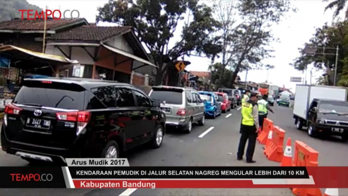 Kendaraan Pemudik di Jalur Selatan Nagreg Mengular Lebih dari 10 Km