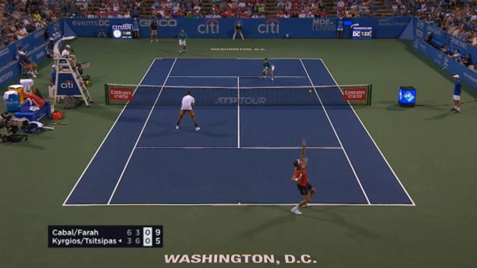 VIRAL: Tennis: Kyrgios and Tsitsipas go down in Washington doubles