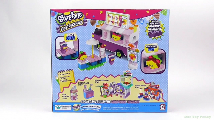 Shopkins Kinstructions Food Fair Truck Toy Unboxing & Speedbuild