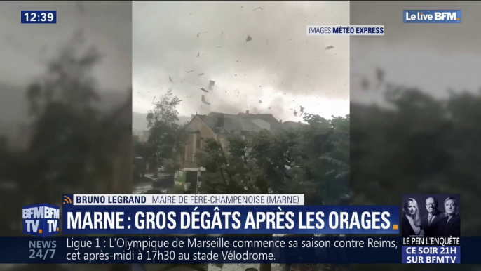 Orages dans la Marne: "Il y a eu des dégâts dans les cultures, des arbres ont été arrachés" (maire de Frère-Champenoise)