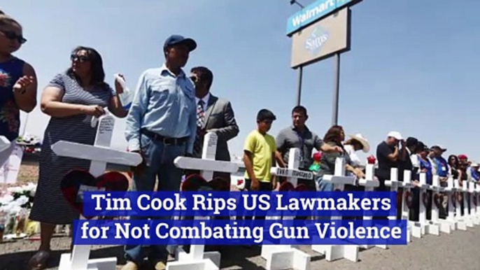 Tim Cook Rips US Lawmakers  for Not Combating Gun Violence