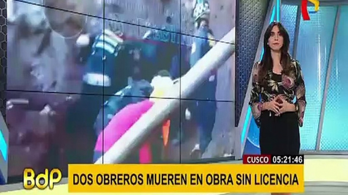 Cusco: obreros mueren sepultados tras derrumbe en obra sin licencia