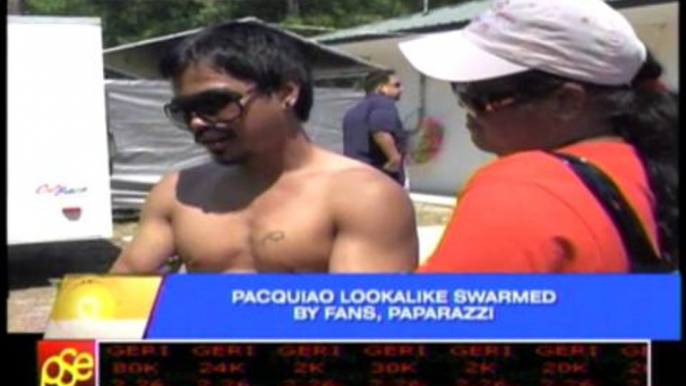 Pacquiao lookalike swarmed by fans, paparazzi