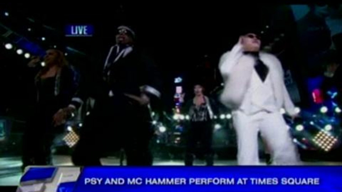 Psy and MC Hammer perform mash-up in Times Square