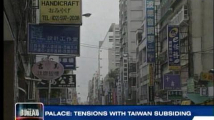 Palace: Tensions with Taiwan subsiding