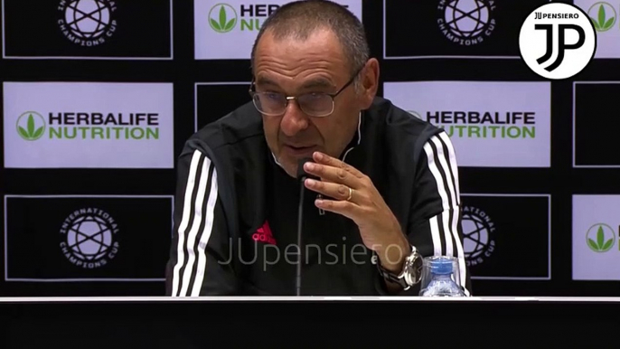 Conferenza stampa SARRI post ATLETICO MADRID-JUVENTUS 2-1 "Mercato? Situazione imbarazzante... Dybala? Quel che dico io conta zero se..." - ICC JUVE 10.08.2019 - International Champions Cup