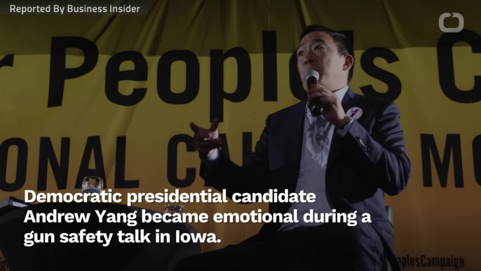 Andrew Yang Becomes Emotional During Iowa Town Hall