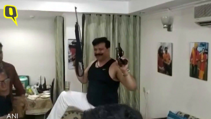 Suspended BJP MLA Pranav Singh Brandishes Guns While Dancing