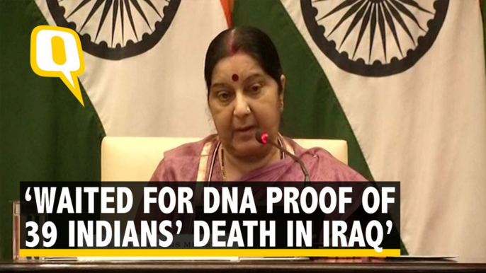 Found 39 Bodies in Badush, Sent to Baghdad For DNA Testing: Sushma