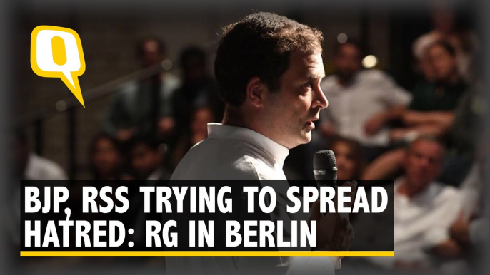 Rahul Gandhi in Berlin: BJP &  RSS Are Spreading Hatred in India