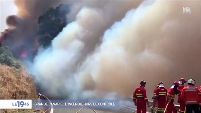 Découvrez les images spectaculaires de l'incendie toujours hors de contrôle qui touche l'île espagnole de Grande Canarie depuis samedi