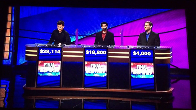 Jeopardy! Europeam Capitals on Final Jeopardy with James Holzhauer 2nd Appearance (4/5/19)