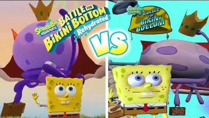 SpongeBob Battle for Bikini Bottom - Rehydrated XB1&PS2 Comparison (First Boss Battle)