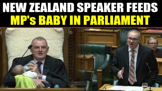 New Zealand speaker feeds lawmaker's baby in parliament, video viral