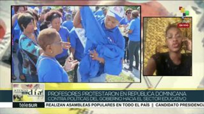 Rep. Dominicana: profesores marchan en exigencia de mejoras laborales