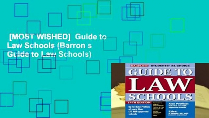 [MOST WISHED]  Guide to Law Schools (Barron s Guide to Law Schools)