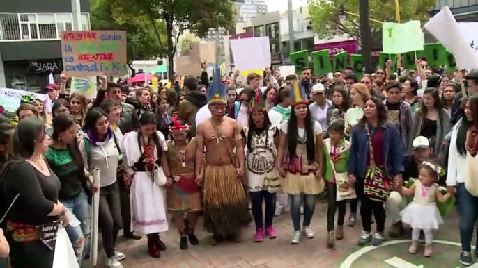 "Salven la Amazonía", gritan manifestantes en diversas ciudades de Latinoamérica