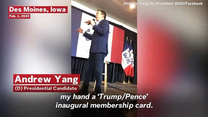 Andrew Yang Asks Crowd to Applaud 2016 Trump Voters in Packed Des Moines Rally