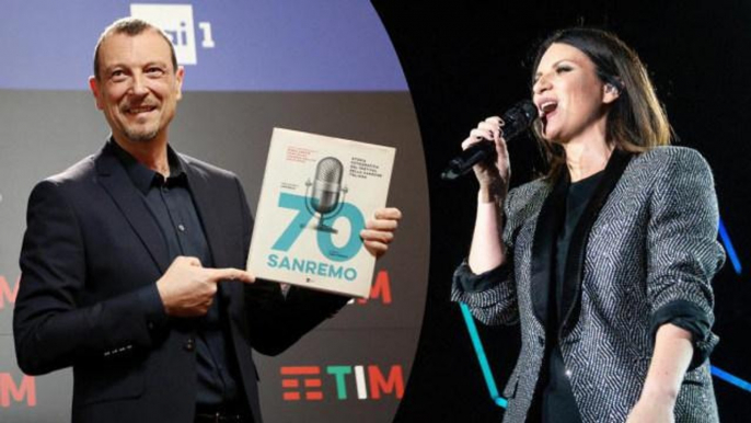 'Non è così', Laura Pausini piccata dalla frase di Amadeus: la 'bugia' detta durante Sanremo