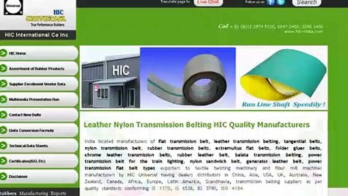 Power Transmission Flat Belt Manufacturers India