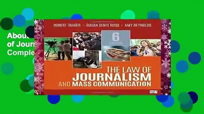 About For Books  The Law of Journalism and Mass Communication Complete