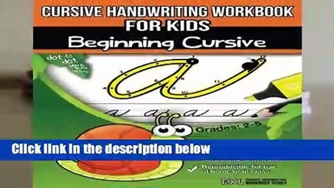 [FREE] Cursive Handwriting Workbook for Kids: Beginning Cursive