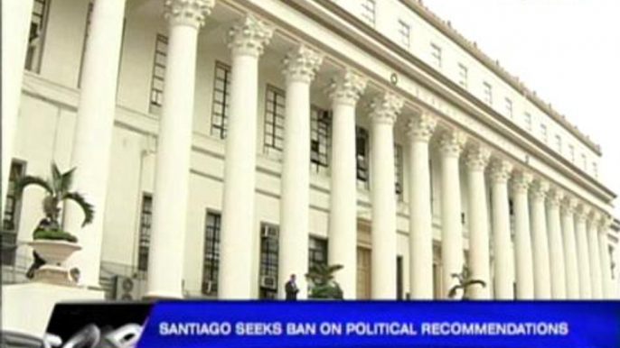 Santiago seeks ban on political recommendations