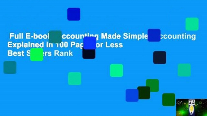 Full E-book  Accounting Made Simple: Accounting Explained in 100 Pages or Less  Best Sellers Rank