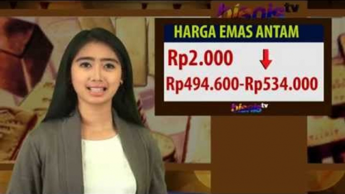 Harga Jual Emas Antam Turun Rp2.000