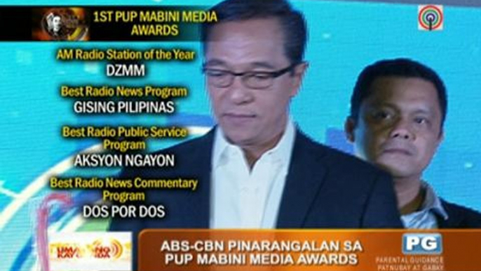 ABS-CBN wins big at 1st PUP Mabini Media Awards