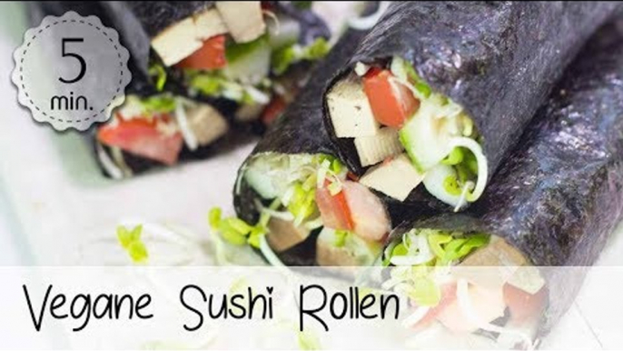 Vegane Sushi Rollen ohne Matte selber machen - Rohkost Sushi Vegan - Veganes Sushi | Vegane Rezepte