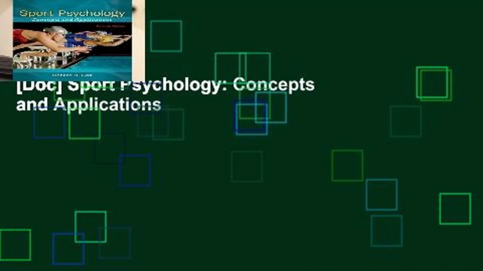 [Doc] Sport Psychology: Concepts and Applications