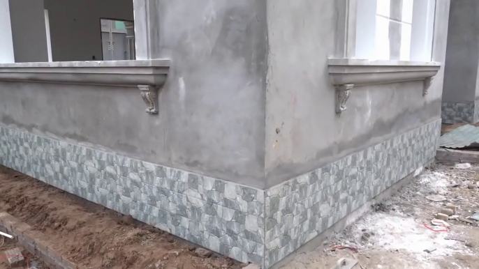 Techniques For Installing Decorative Ceramic Tiles On Concrete Wall - Install Ceramic Tiles Steps