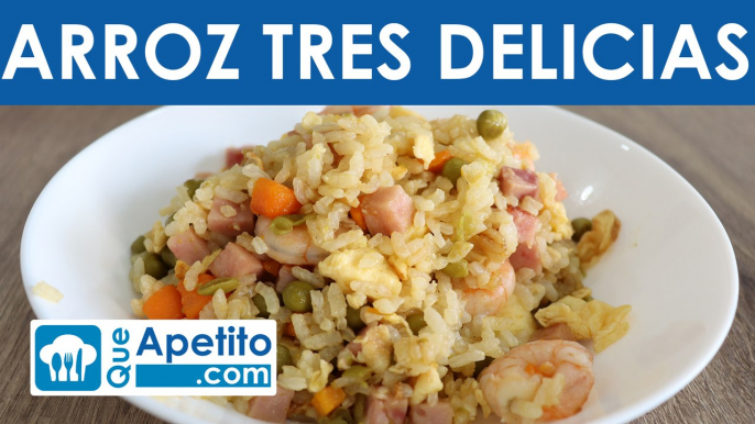 Receta de arroz tres delicias fácil y casera | QueApetito