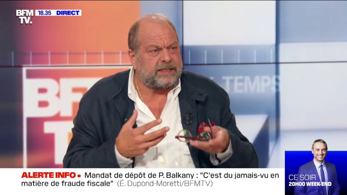 Pour Éric Dupond-Moretti, les propos de Jean-Luc Mélenchon à son égard sont "injurieux"