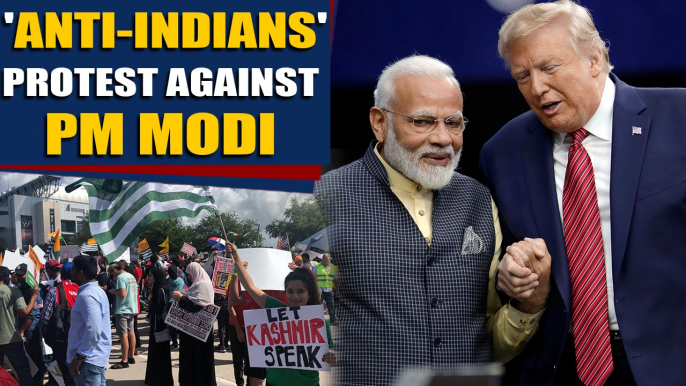 PM Modi, Pres Trump face protest outside NRG stadium |OneIndia News