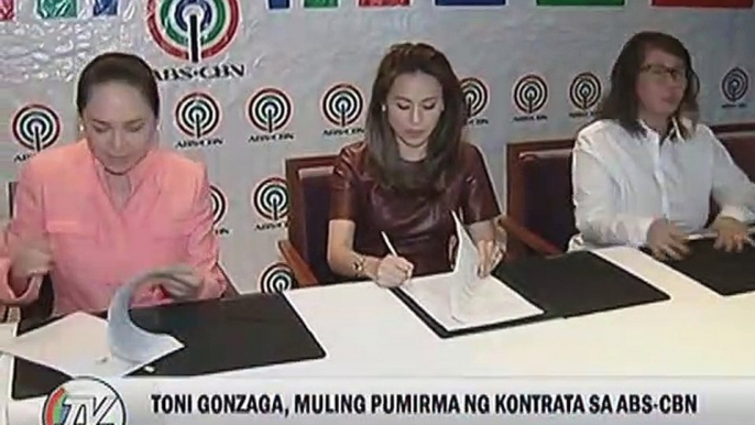 Toni Gonzaga, muling pumirma ng kontrata sa Abs-Cbn